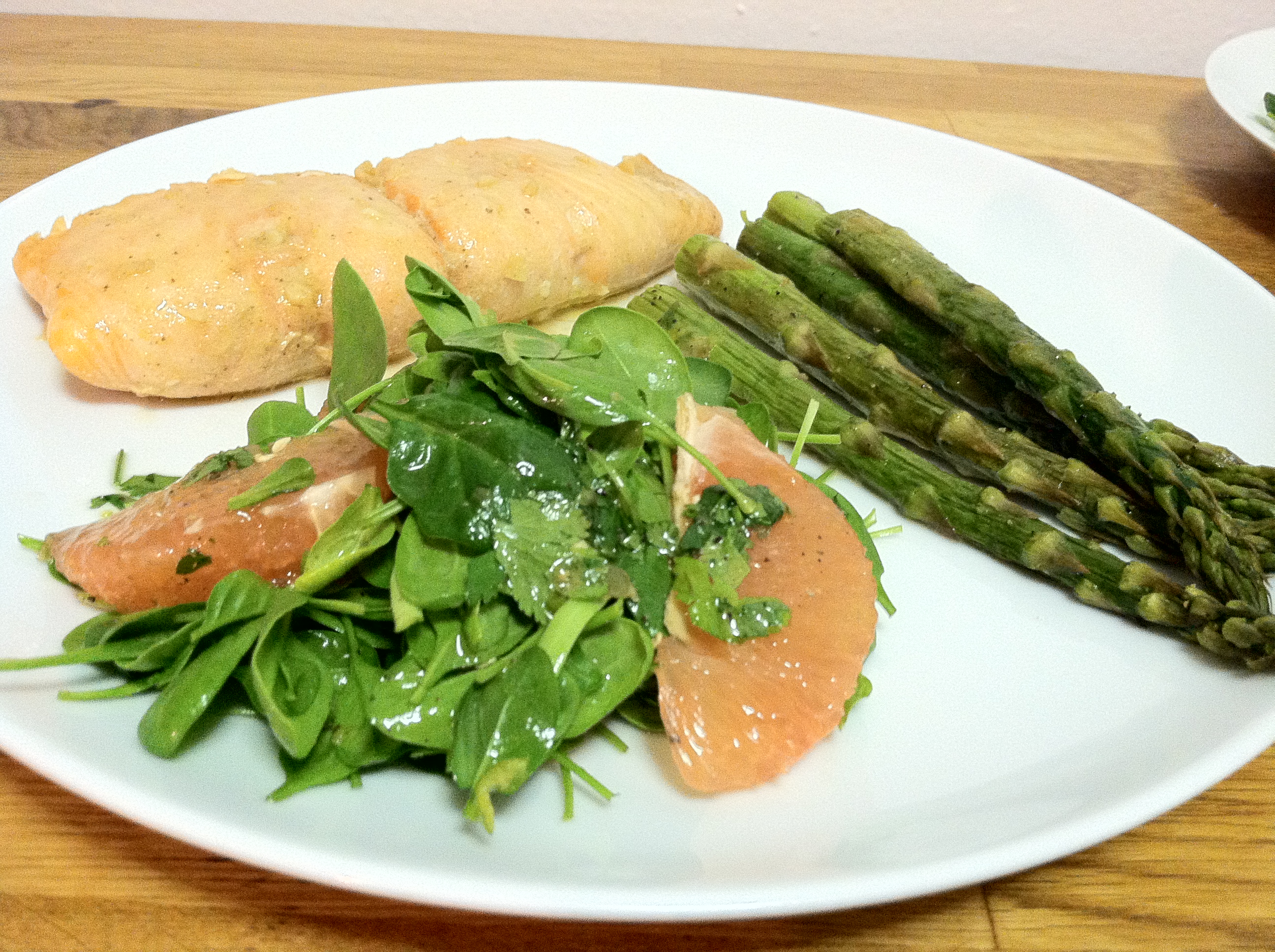 Grapefruit & Baby Spinach Salad
