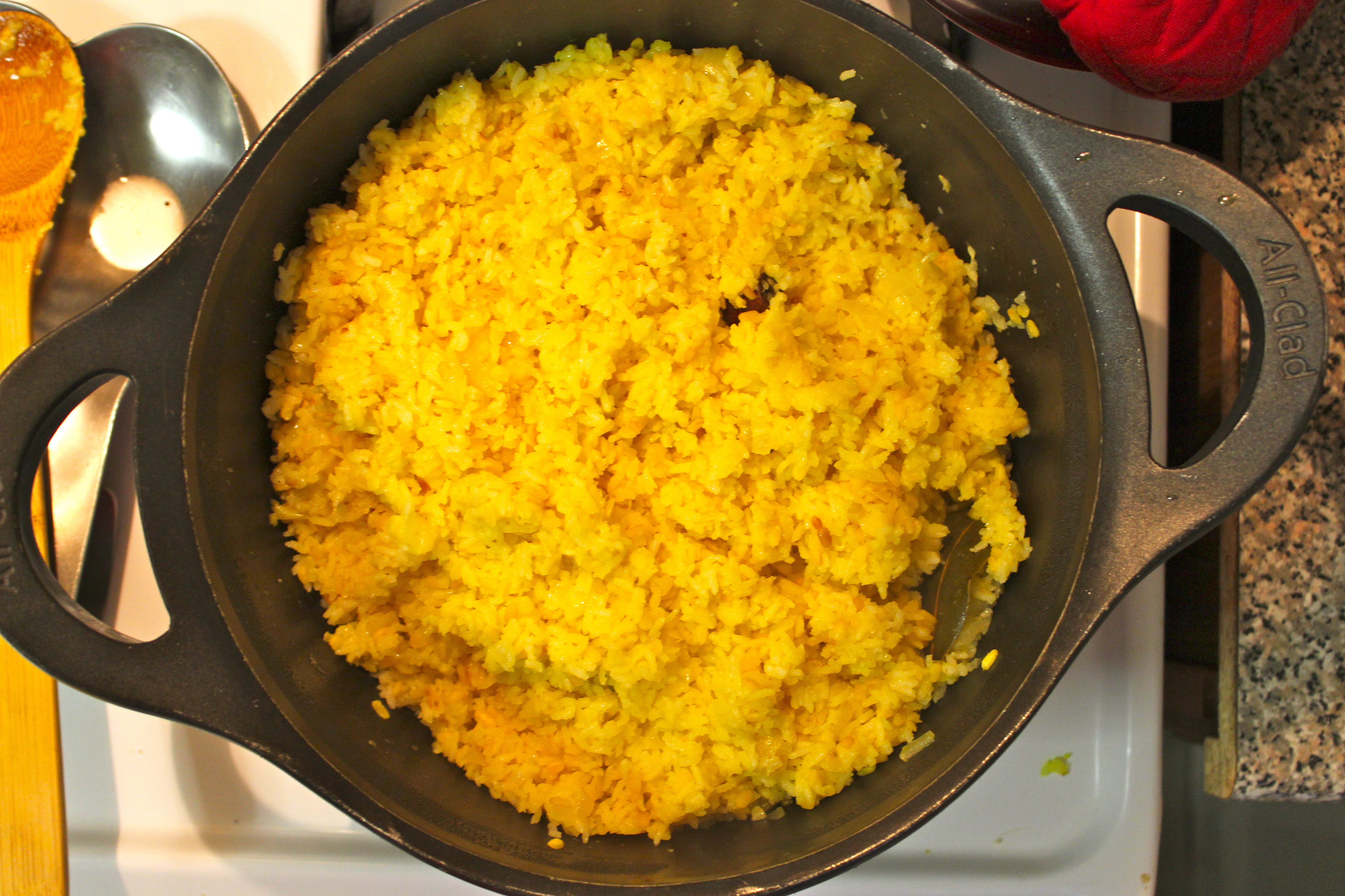 Khichuri (Rice and Mung Bean pilaf)