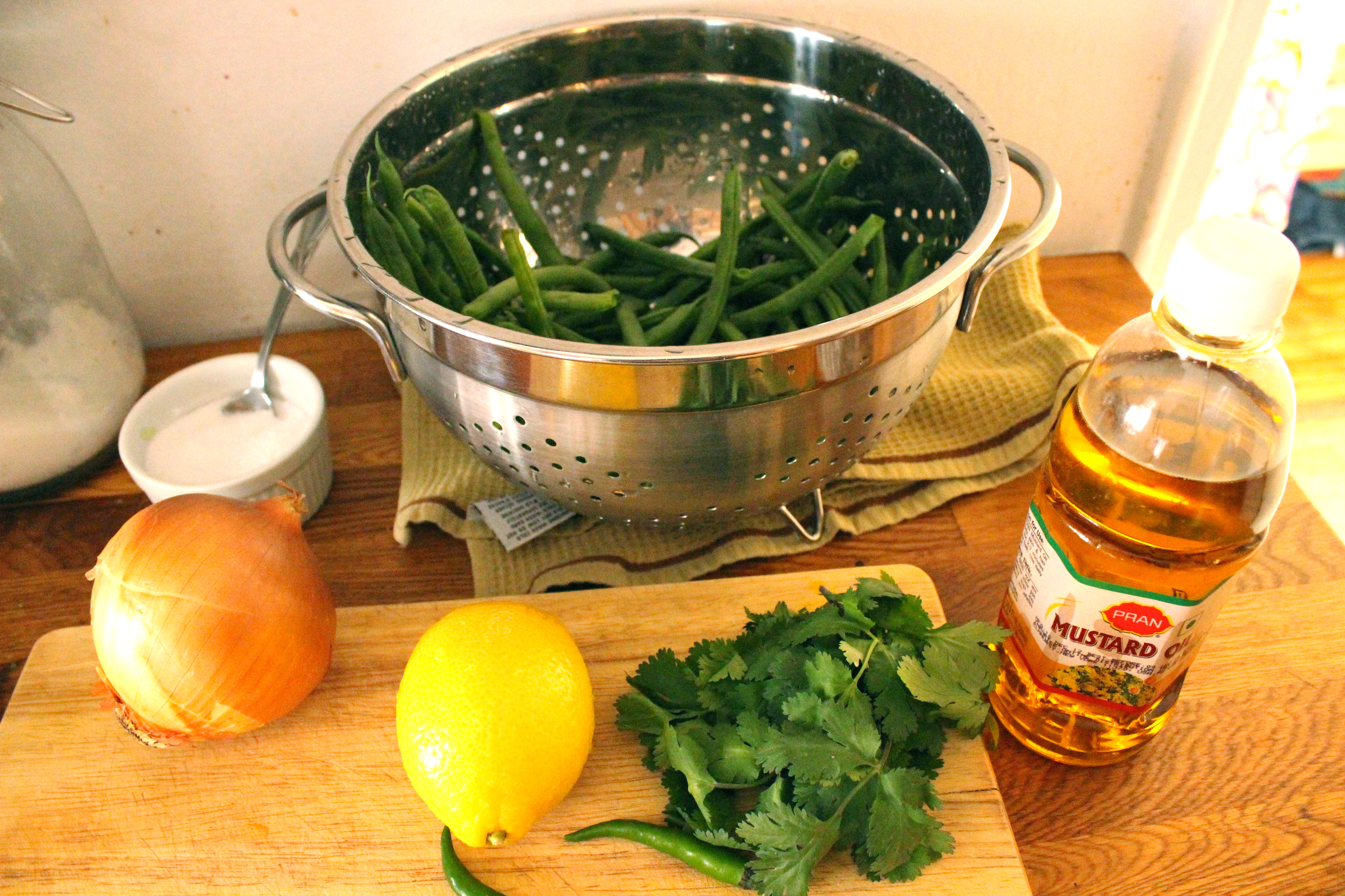 Shrimp & Green Bean Purée (Chingri ar Beans Bhorta)