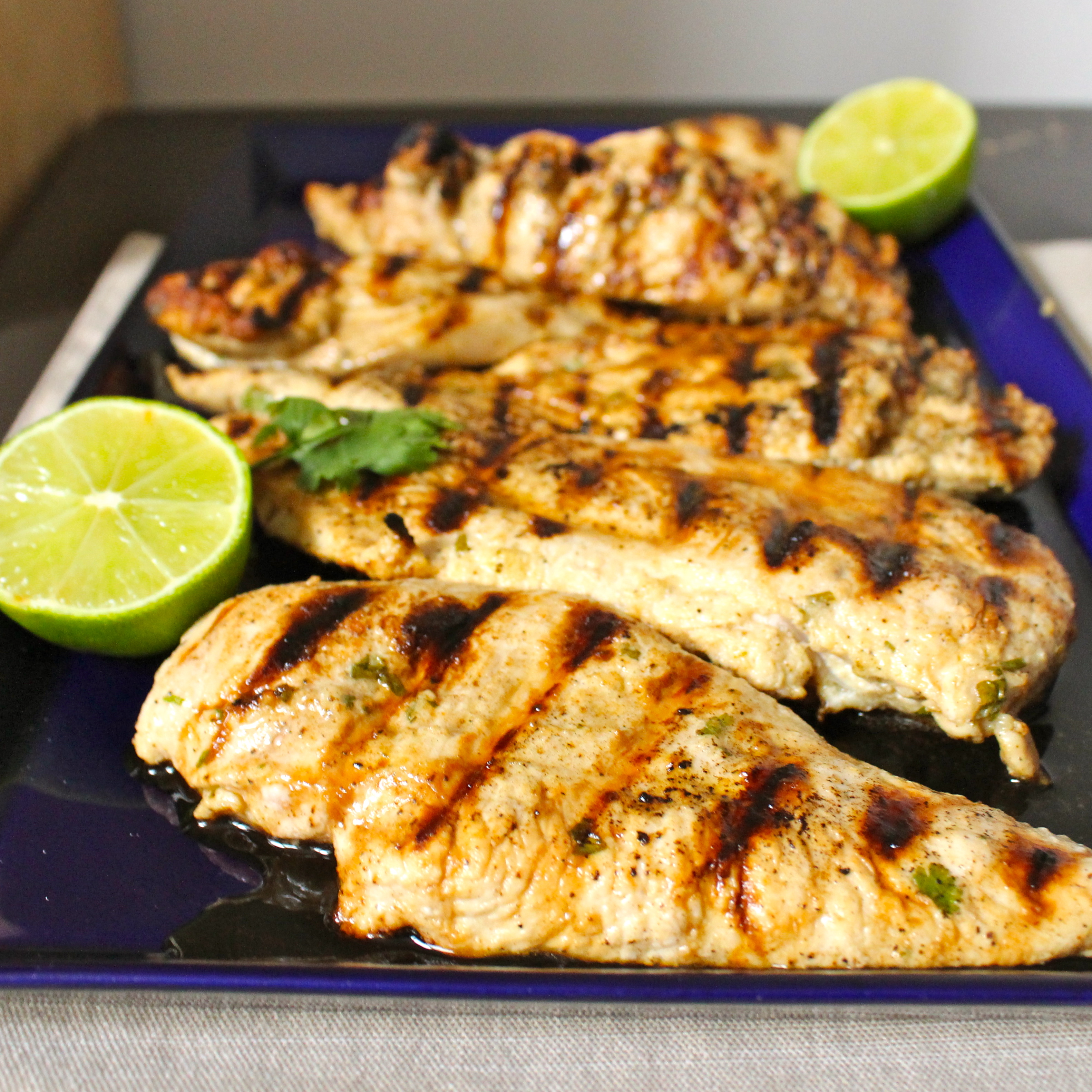 Zesty Grilled Chicken with Cilantro Yogurt Sauce