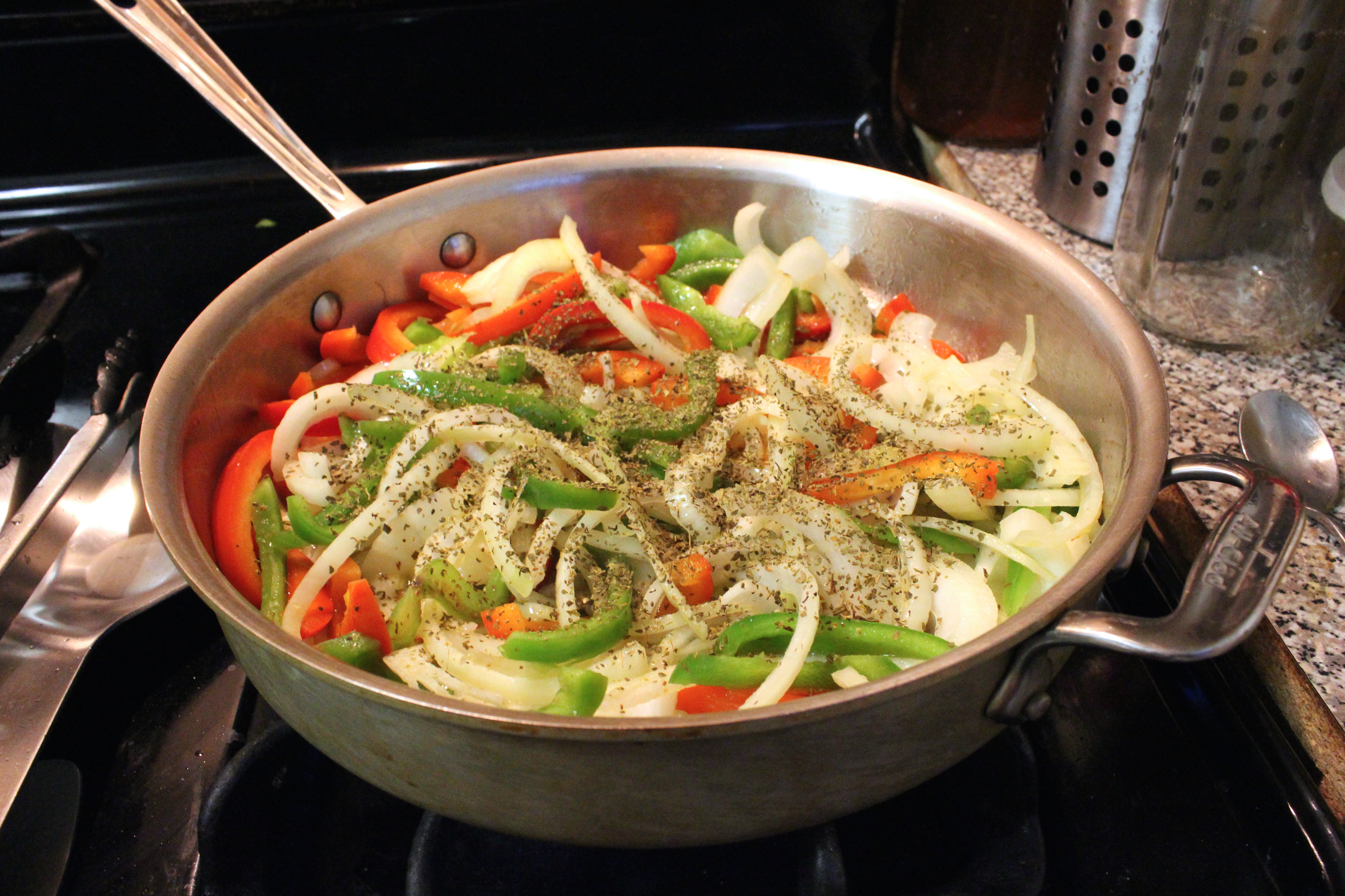 Sausages with Peppers and Onions