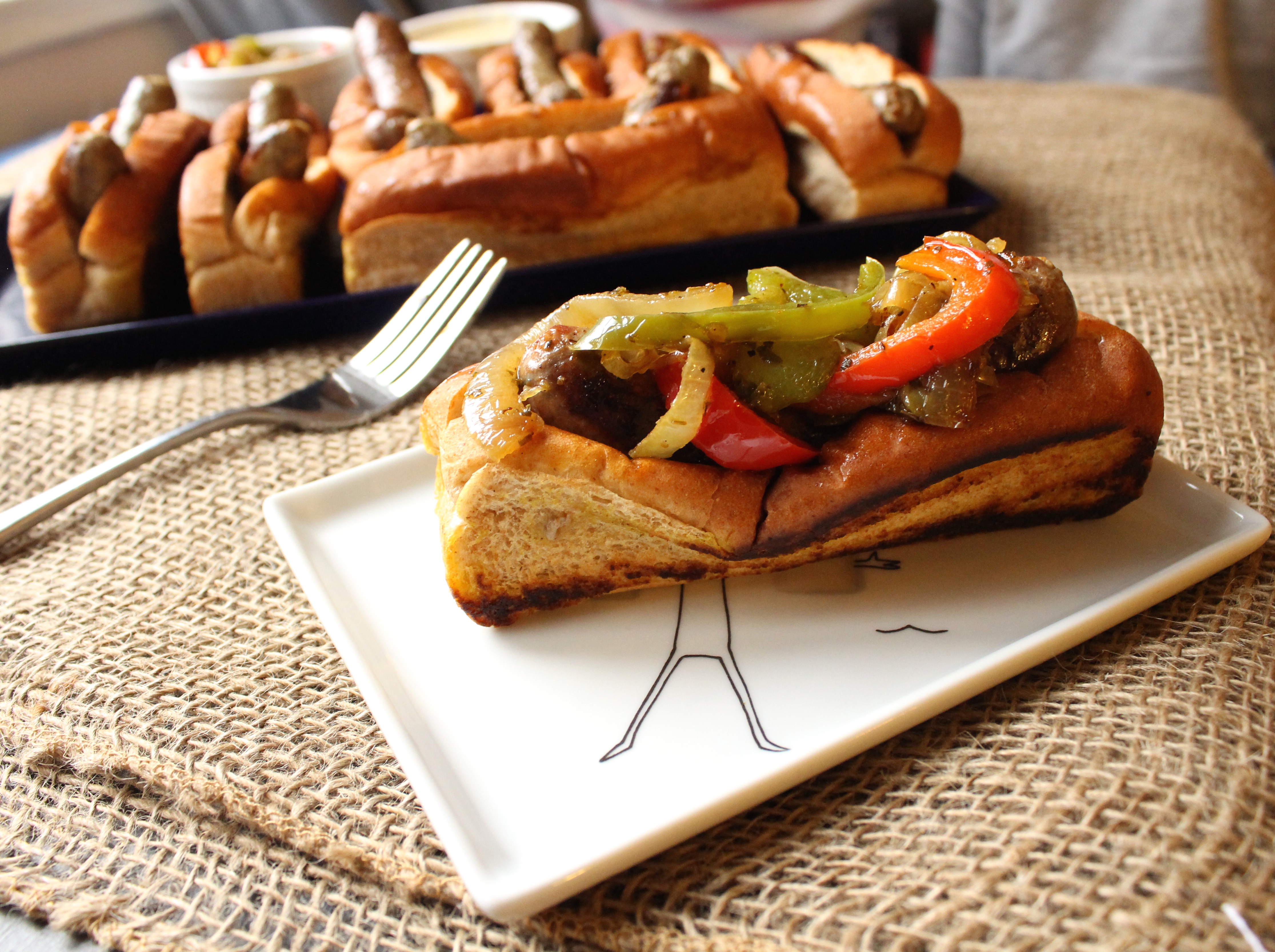 Sausages with Peppers and Onions
