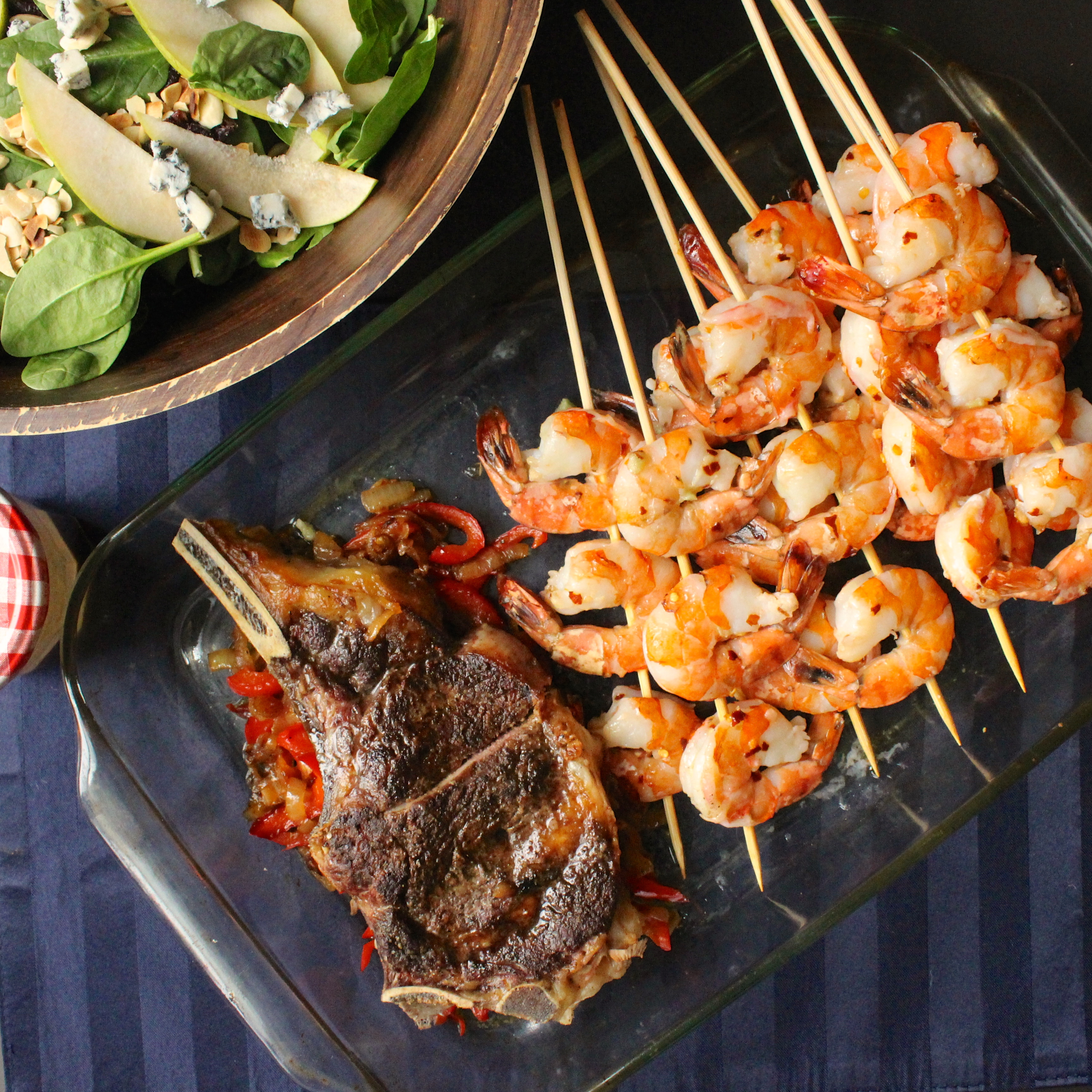 Valentine's Surf and Turf: Rib Eye Steak & Jumbo Shrimp