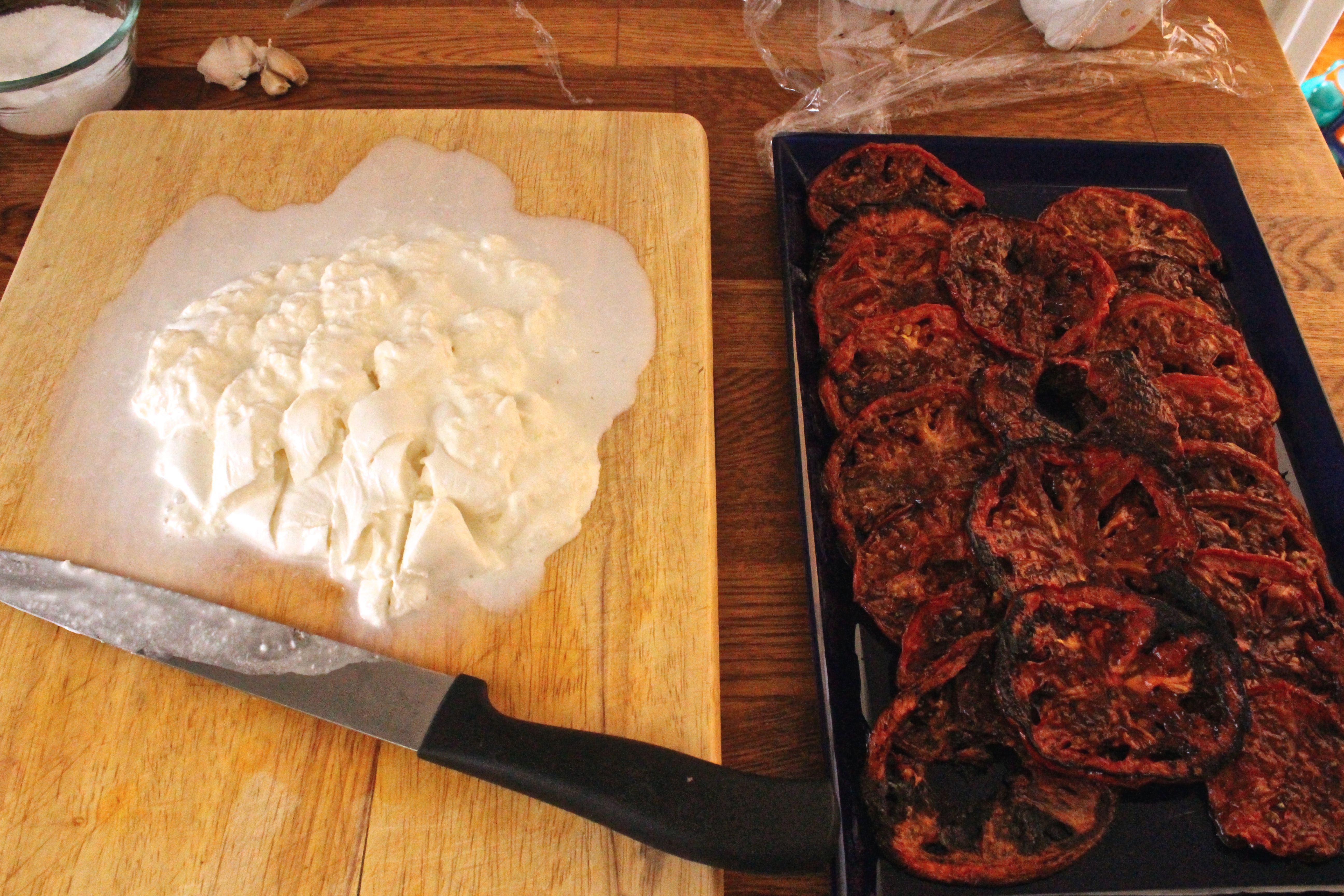 Caprese Salad with Roasted Tomatoes and Burrata