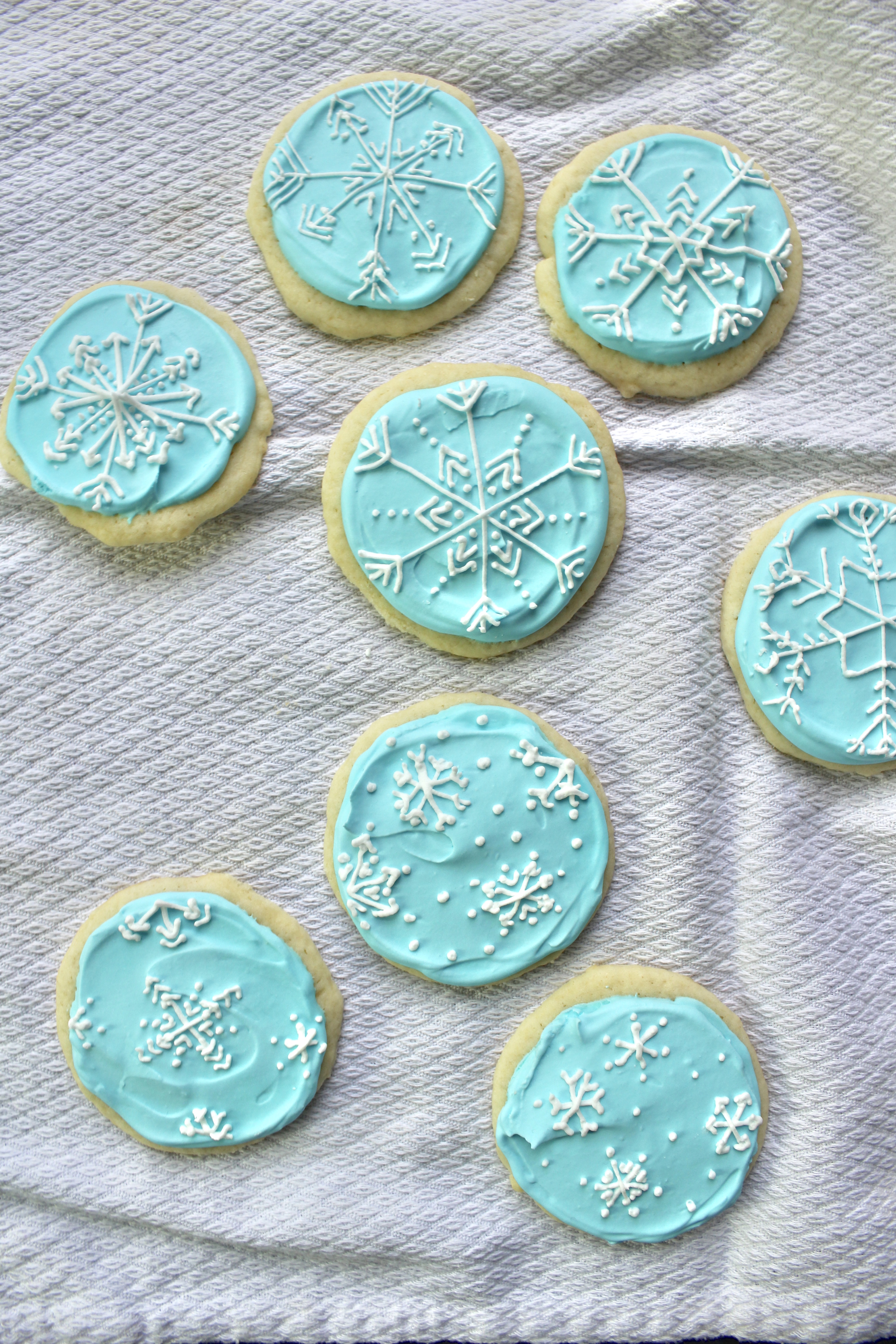 3.0 Blue Square Outline Frosted Cookie