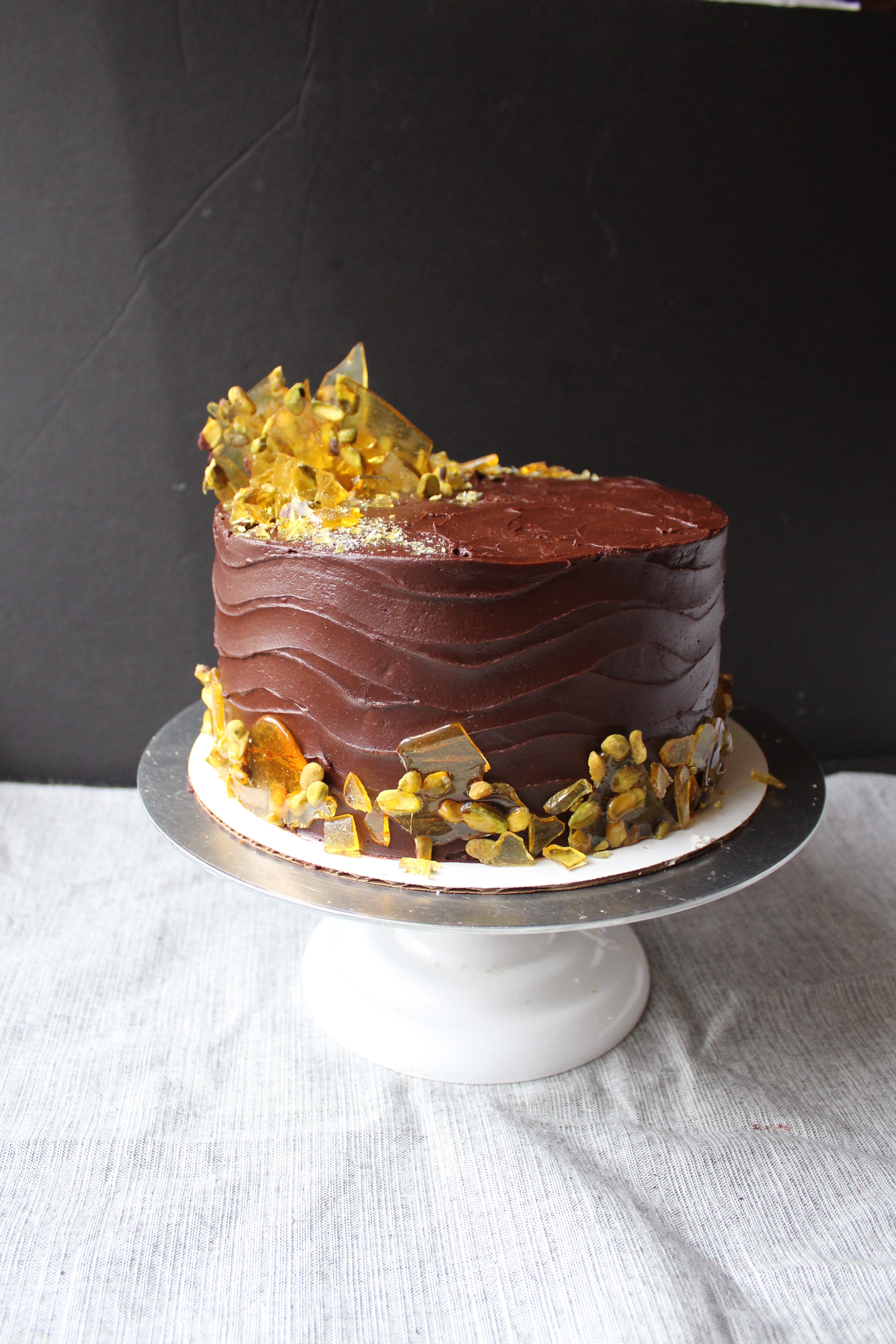 Chocolate & caramel celebration cake