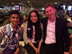 With our youngest canvasser, Anil, and Ethan