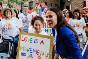 At a community pride parade with Alexandria's niece